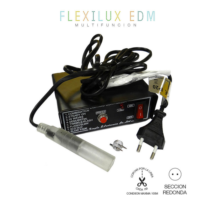Програмист EDM 71908 Flexilux Черен 100 m Мултифункционалност
