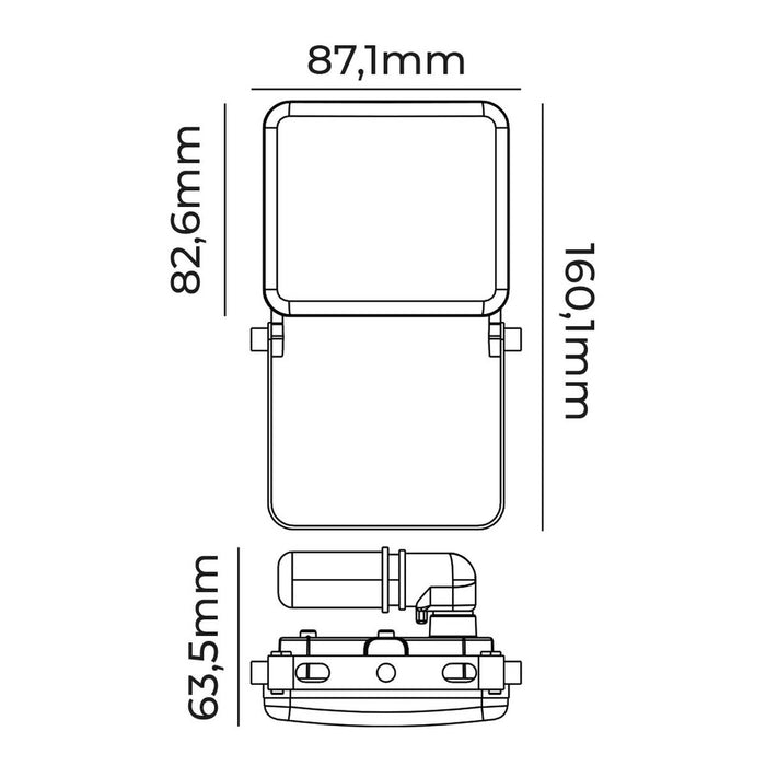 Фокус на Прожектор EDM 70417 Frameless Черен F 10 W 760 Lm (6000 K)