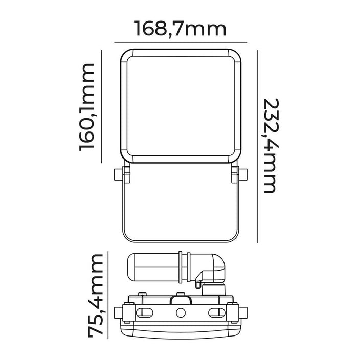 Фокус на Прожектор EDM 70420 Frameless Черен F 50 W 4100 Lm (6000 K)