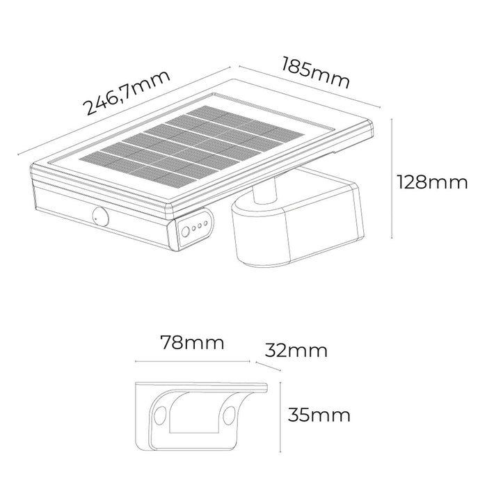 Аплик за стена EDM 31854 Черен 6 W 720 Lm LED Слънчев (6500 K)