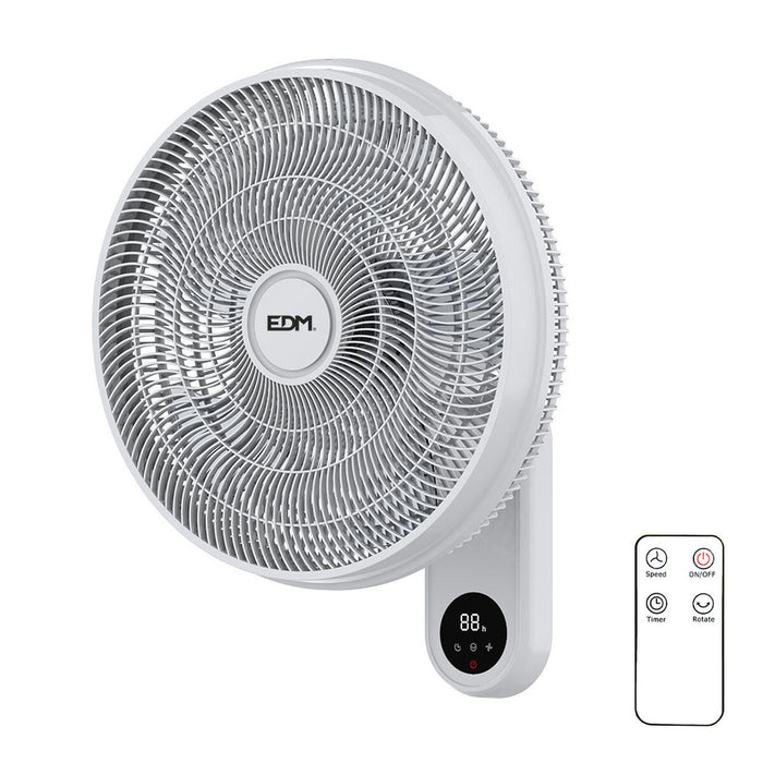Вентилатор за стена EDM Бял 50 W