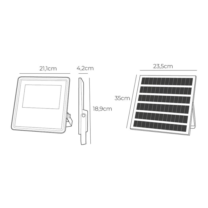 Фокус на Прожектор EDM 31857 Slim 100 W 1200 Lm Слънчев (6500 K)