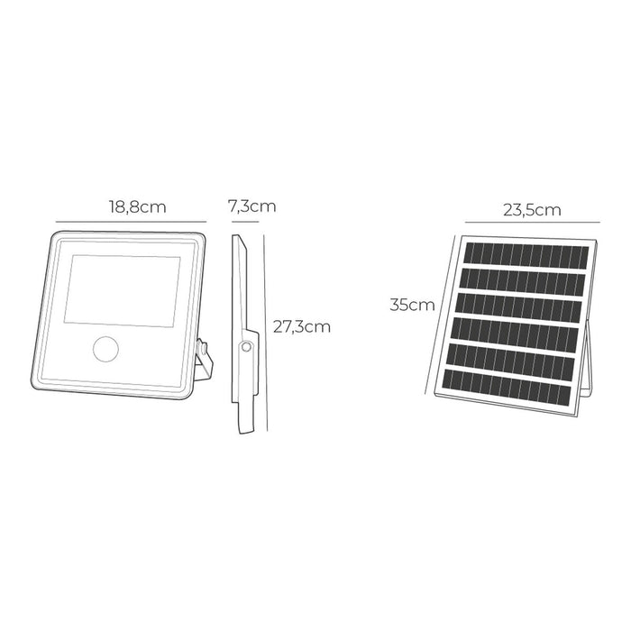 Фокус на Прожектор EDM 31862 100 W 1200 Lm Слънчев Сензор за Движение (6500 K)