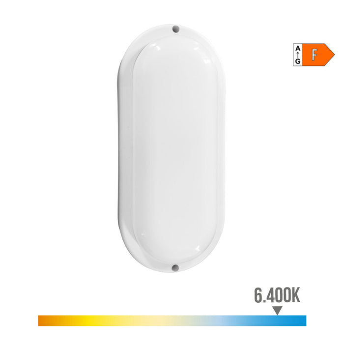 Аплик за стена EDM 32449 Бял Пластмаса F 18 W 120 W 1820 Lm Сензор за Движение Светлинни Сензори Овал (6400 K)