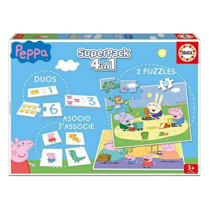 Образователна Игра Peppa Pig SuperPack 4 in 1 Educa