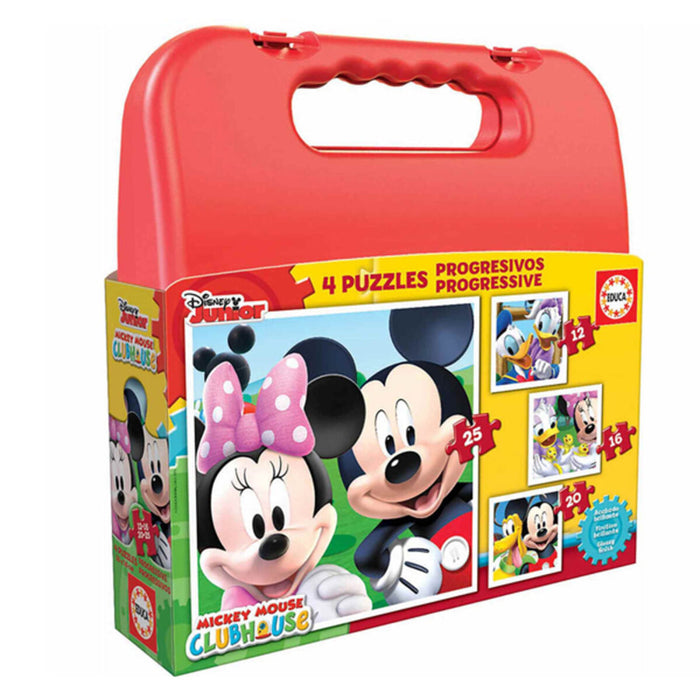 Комплект от 4 Пъзела Disney Mickey Mouse Progressive Educa 16505 (12-16-20-25 pcs)