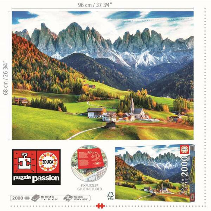 Пъзел Educa Autumn in the Dolomites 2000 Части