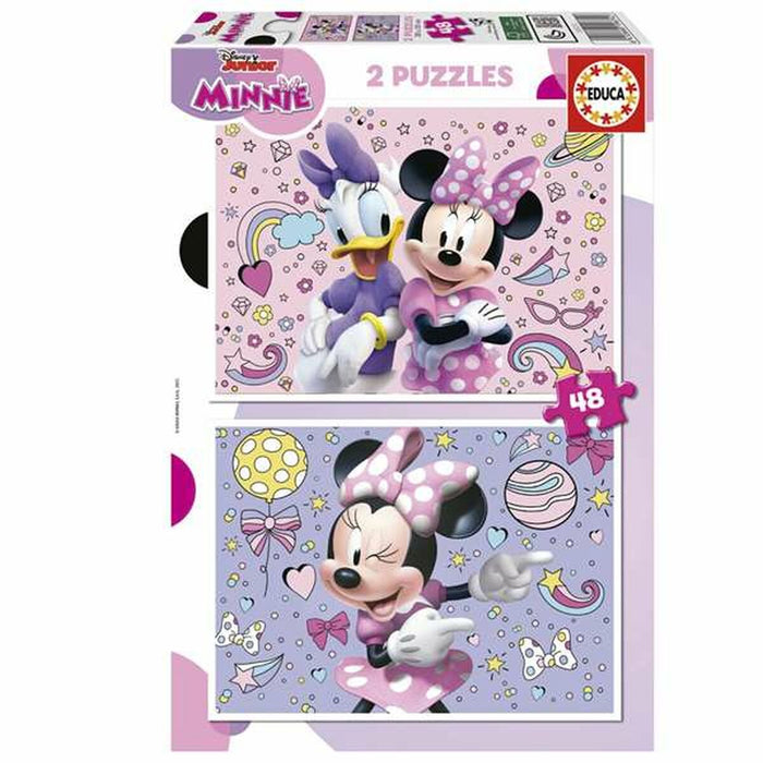 Комплект от 2 Пъзела Educa Minnie Mouse 48 Части