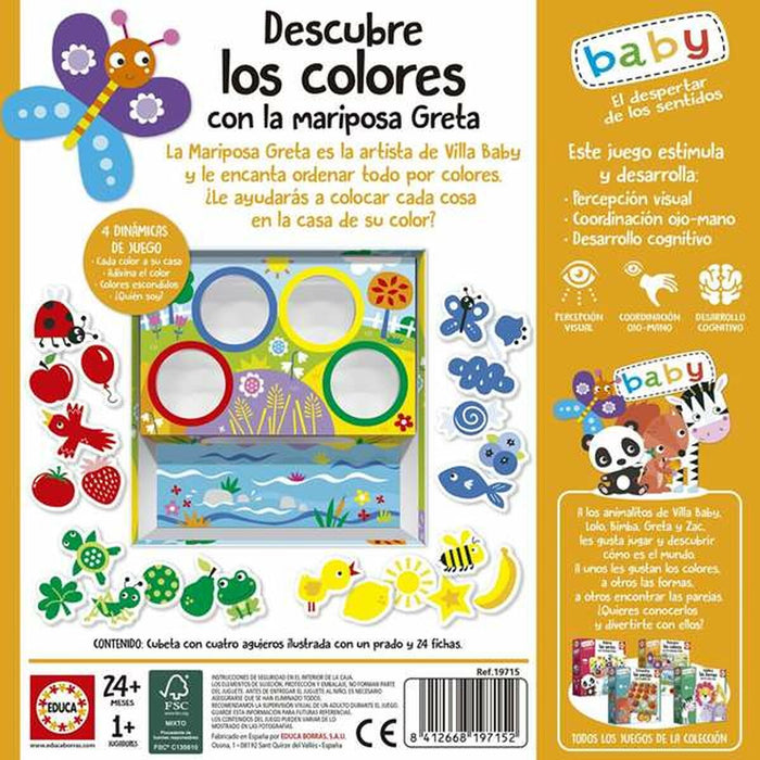 Образователна Игра Educa Descubre los Colores con La Mariposa Greta (ES)