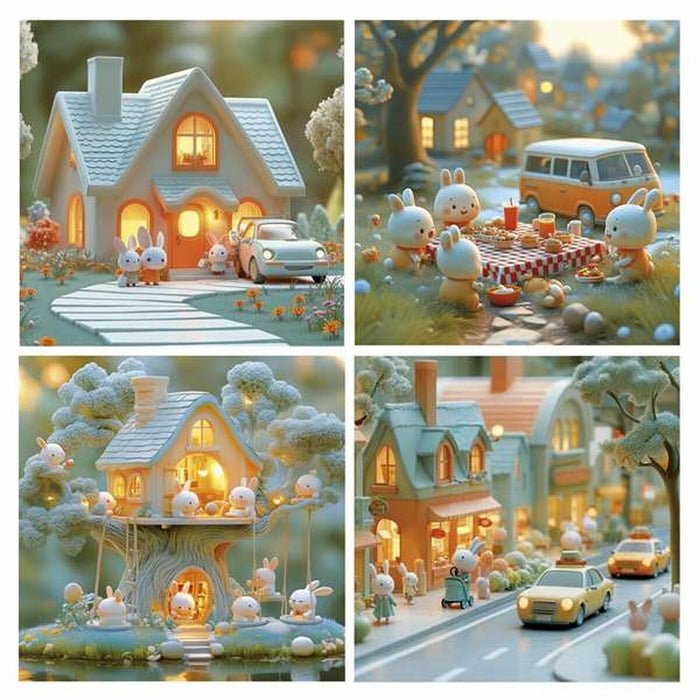 Пъзел Educa Заек 12 Части 16 Части 20 Части 25 Части (4 броя)