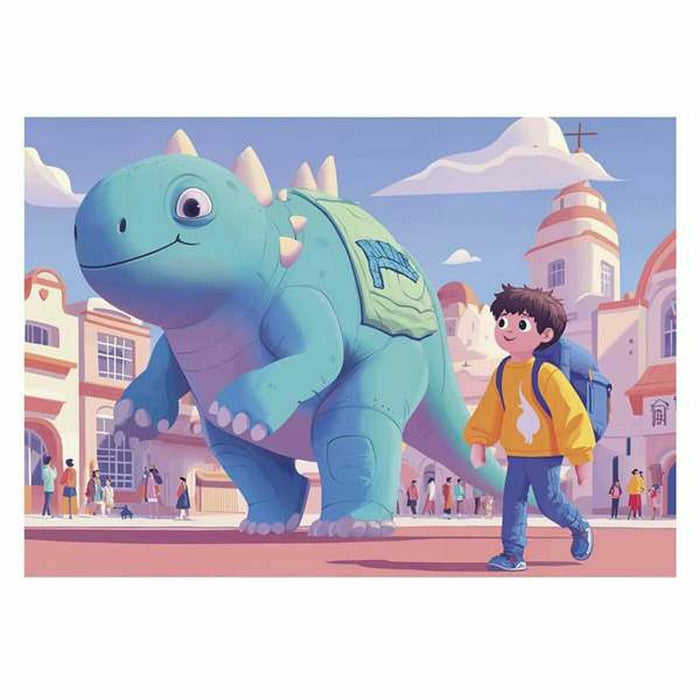 Комплект от 4 Пъзела Educa Friendly Dinosaurs