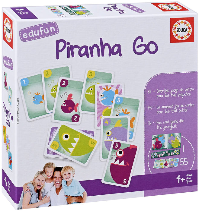 Детски пъзел Educa от 56 части - Пирани, игра с карти