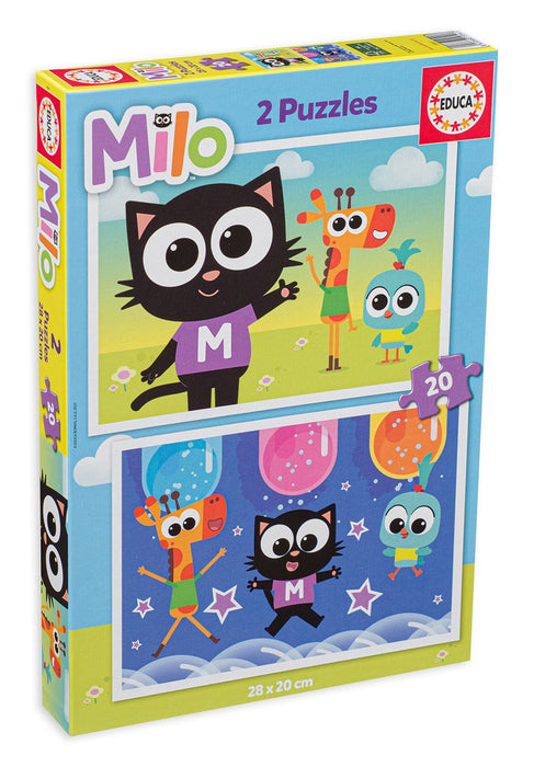 Пъзел Educa от 2 x 20 части - Milo
