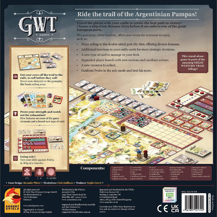 Настолна игра Great Western Trail: Argentina - стратегическа