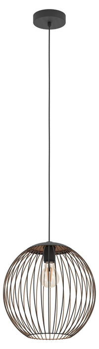 Пендел Eglo - Almanzora, E27, Ø32 cm, черен/меден