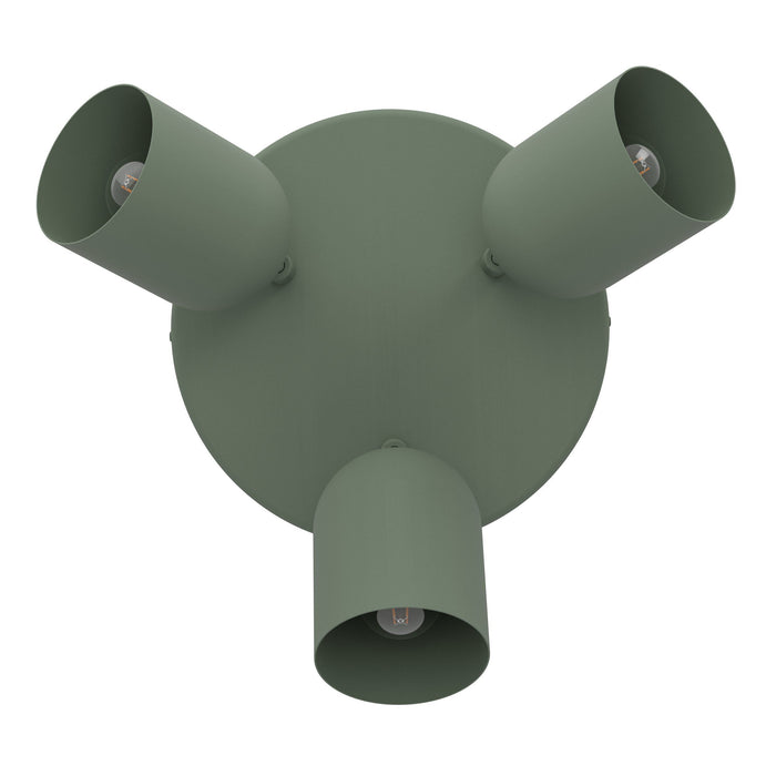 Спот Eglo - Tilston, 3xE14, Ø25 cm, зелен