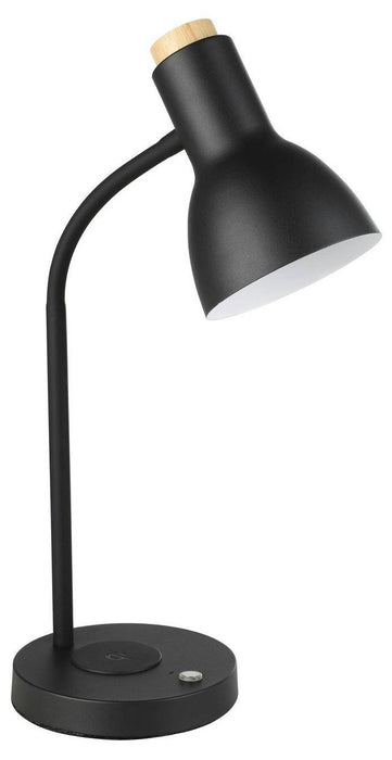 LED настолна лампа Eglo - Veradal-Qi, 5,5W, 720lm, 3000K, черна/кафява