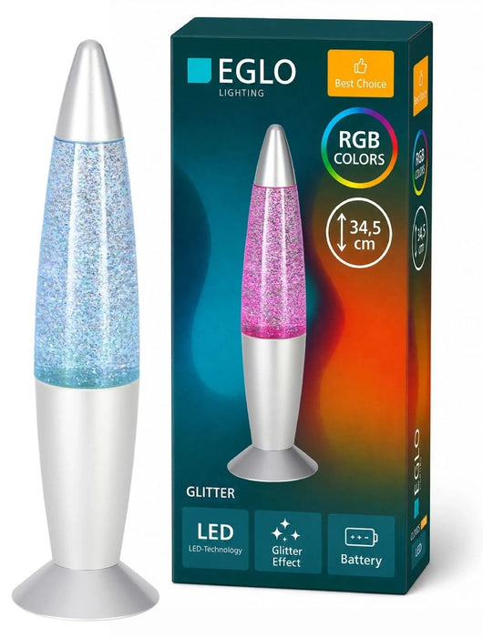 LED декоративна лампа Eglo - Glitter Lava, RGB, 3W