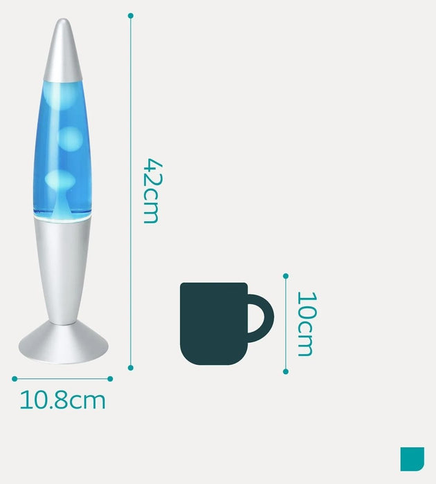 LED настолна лампа Eglo - Lava, 2.2W, 3000K, 42 cm, сребриста/синя
