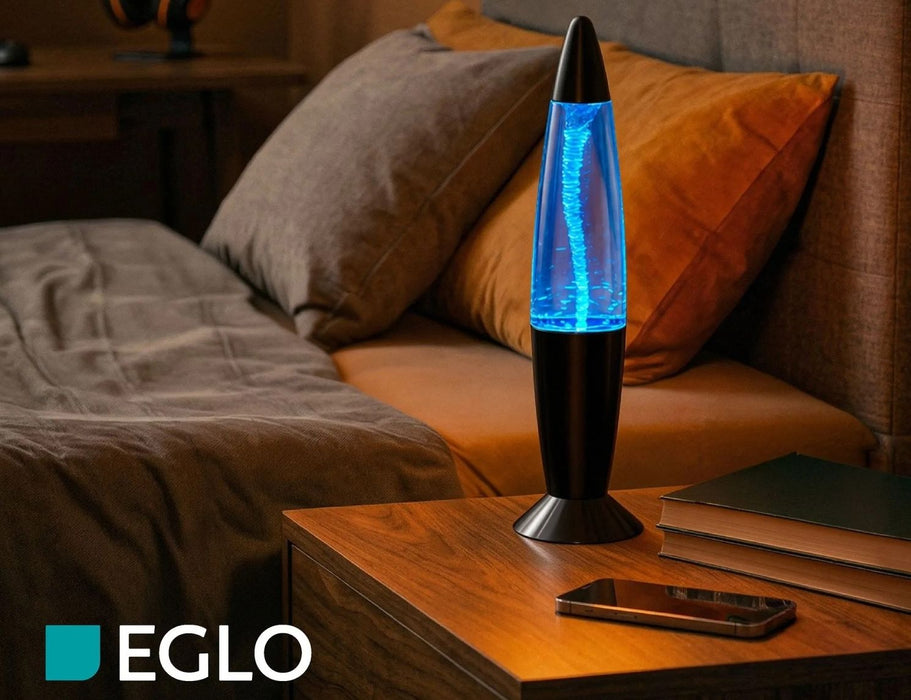 LED настолна лампа Eglo - Vortex, RGB, с ефект торнадо, черна