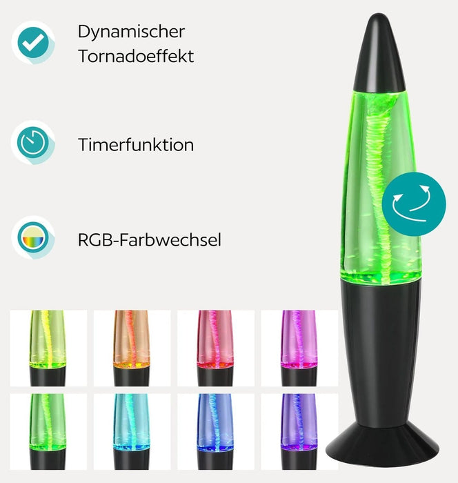 LED настолна лампа Eglo - Vortex, RGB, с ефект торнадо, черна