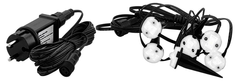 Градинска LED лампа Eglo - Spinetoli 2, 6x0.4W, IP65, с таймер