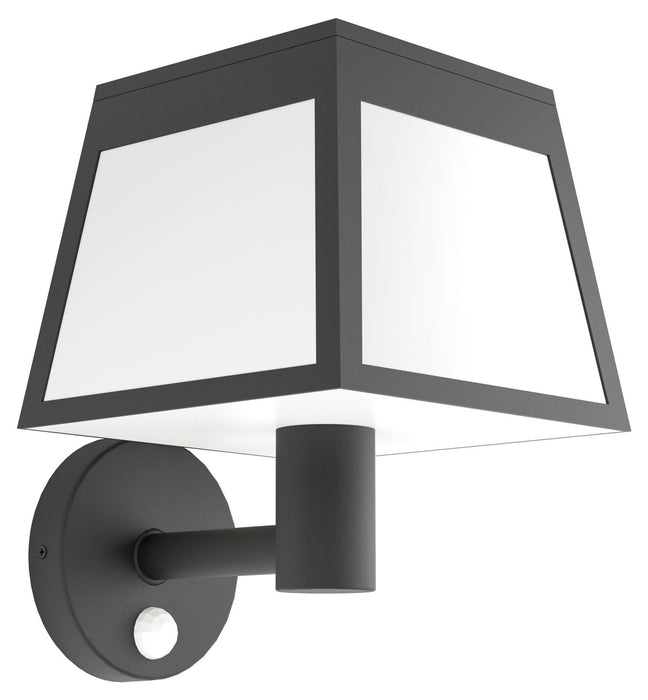 LED соларен аплик Eglo - Altilia, 7.5W, 800lm, 3000K, IP44, черен/бял