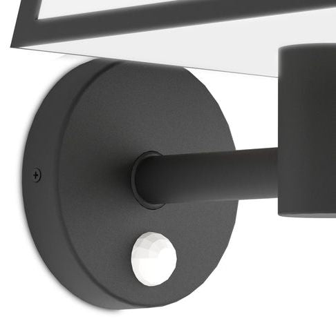 LED соларен аплик Eglo - Altilia, 7.5W, 800lm, 3000K, IP44, черен/бял
