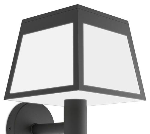 LED соларен аплик Eglo - Altilia, 7.5W, 800lm, 3000K, IP44, черен/бял