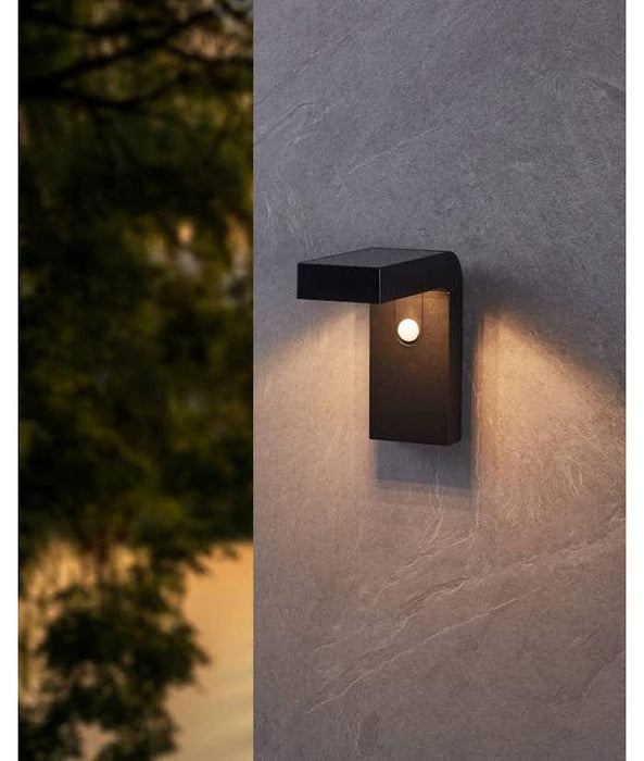 LED соларен аплик Eglo - Baracconi, 300lm, IP44, черен