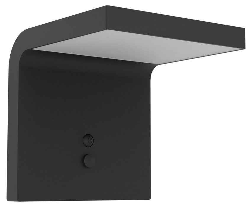 LED соларен аплик Eglo - Spiante, 6W, 800lm, 4000K, IP44, черен