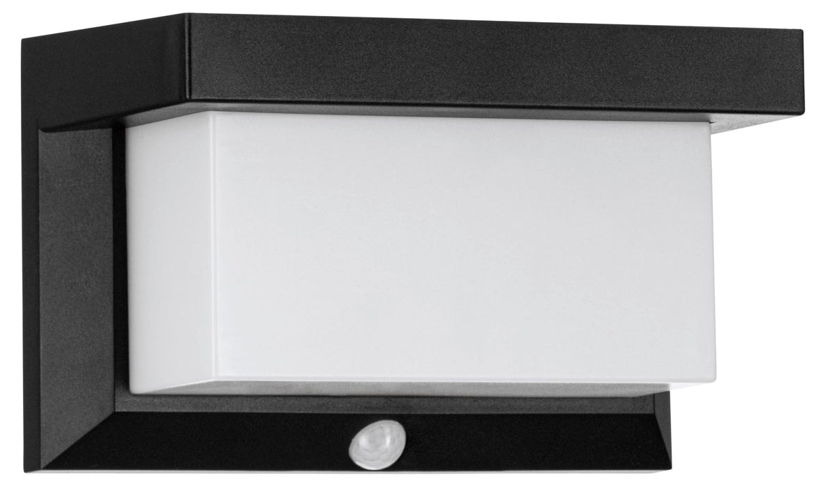 Соларна LED лампа Eglo - Utrera, 800lm, със сензор за движение, IP44, черна