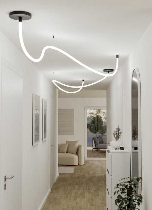 LED декоративна лента Eglo - Glow-Line, 24 W, 2400 lm, 3000 K, 3 m, черна