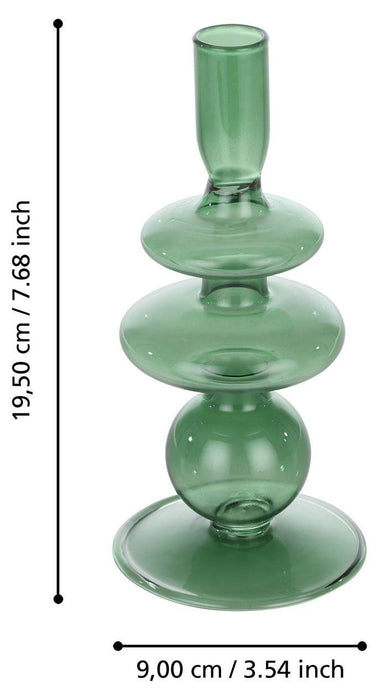 Свещник Eglo - Molume, 19.5 cm, зелен