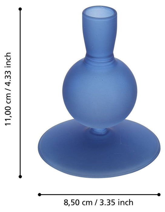Свещник Eglo - Molume, 11 cm, син