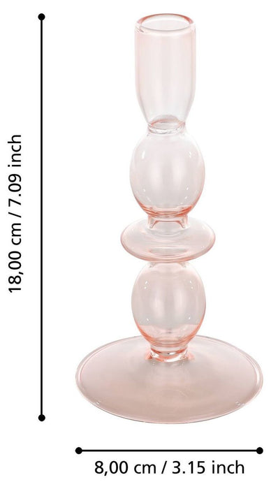 Свещник Eglo - Molume, 18 cm, розов