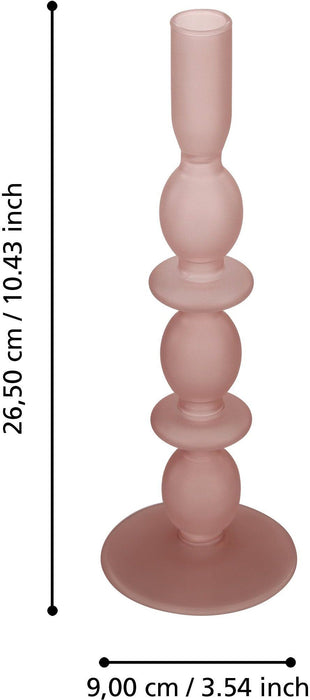Свещник Eglo - Molume, 26.5 cm, розов