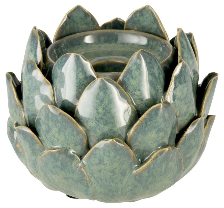 Свещник Eglo - Shigay, керамичен, 9.5 cm, зелен