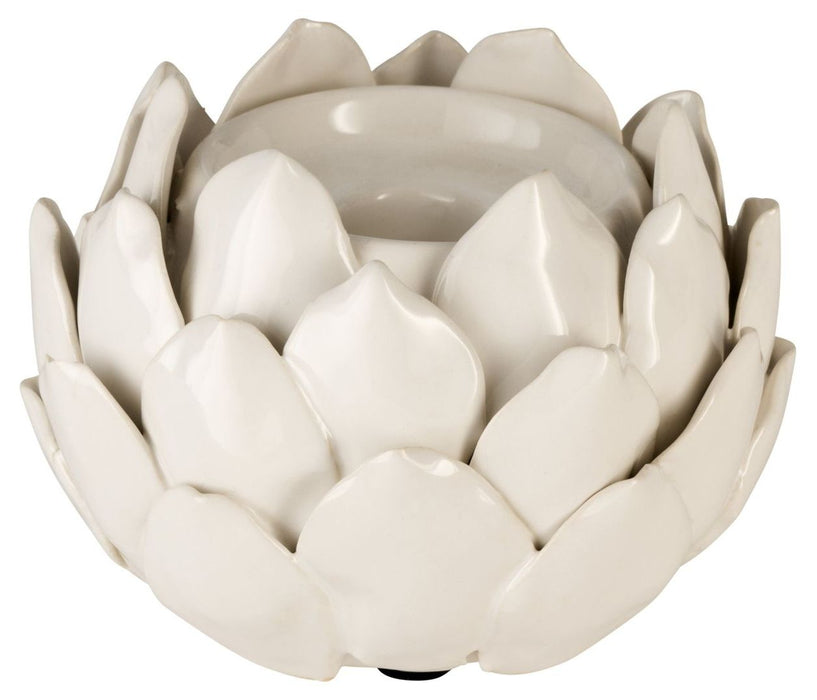 Свещник Eglo - Shigay, керамичен, 9.5 cm, бял
