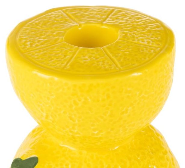 Свещник Eglo - Dati, керамичен, 12 cm, жълт