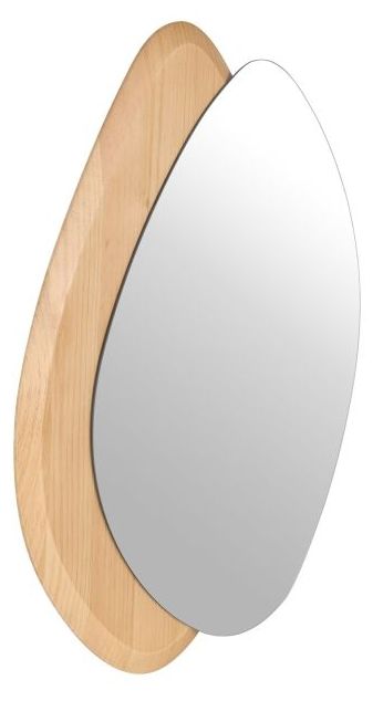 Огледало Eglo - Lioma, 46 x 2 x 68 cm, дъб, с дървена основа