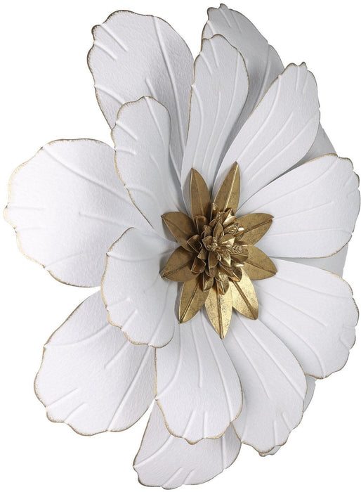 Декорация за стена Eglo - Chikuma, 60 cm, бял/златен