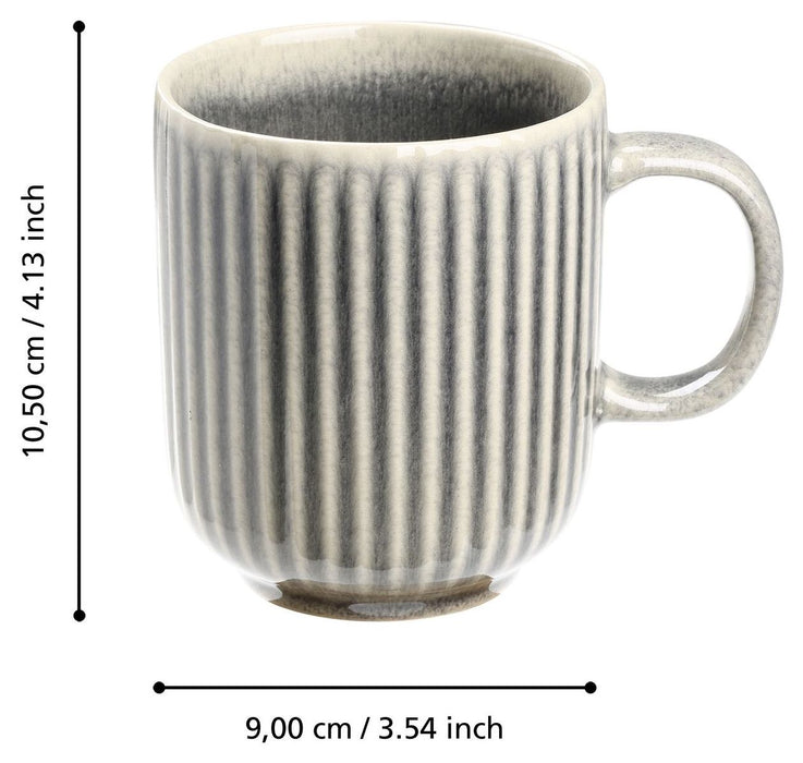 Керамична чаша Eglo - Morombe, 10.5 cm, Ø9 cm, 450 ml, сива