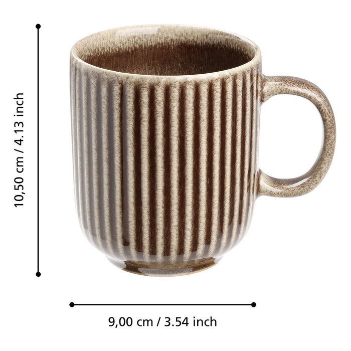 Керамична чаша Eglo - Morombe, 10.5 cm, Ø9 cm, 450 ml, кафява