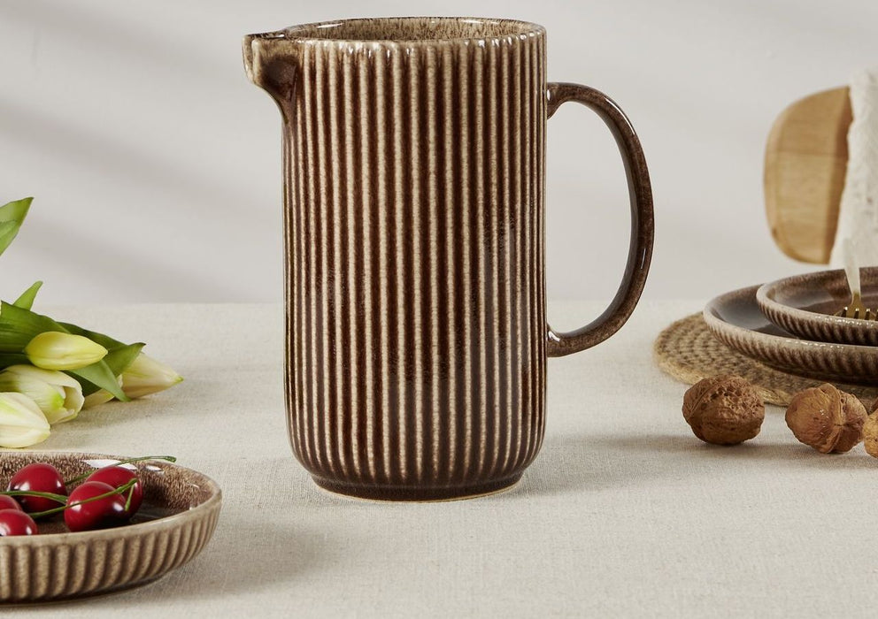 Керамична кана Eglo - Morombe, 19 cm, 1550 ml, кафява