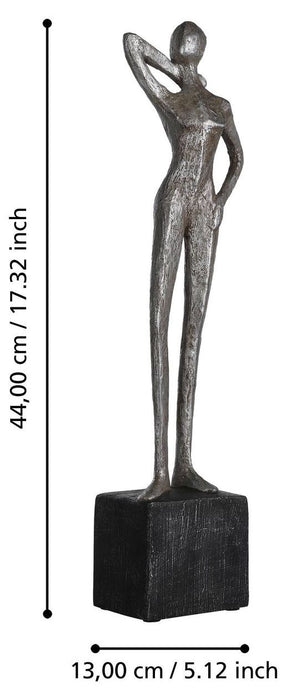 Декорация Eglo - Siocon, 44 cm, антично сребро/черна