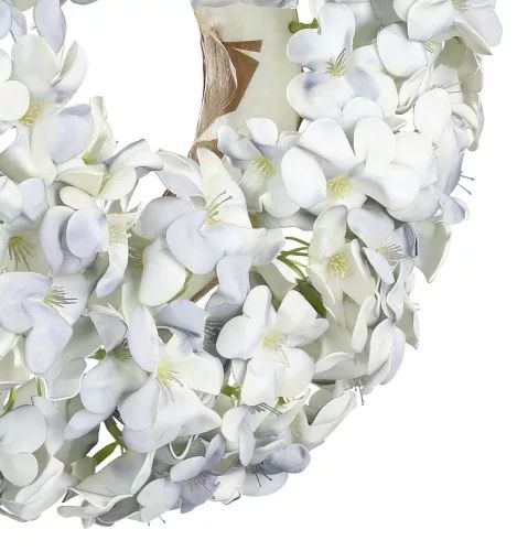 Изкуствен цветен венец Eglo - Solvang, 35 cm, син
