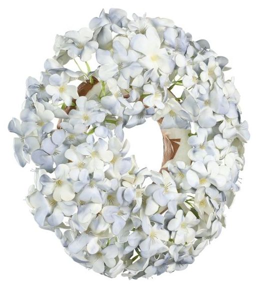 Изкуствен цветен венец Eglo - Solvang, 35 cm, син