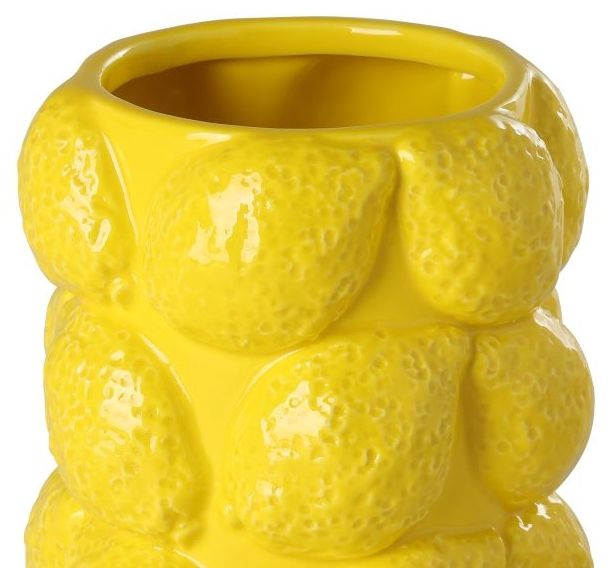 Керамична кашпа Eglo - Dati, 15.5 cm, Ø 14 cm, жълта
