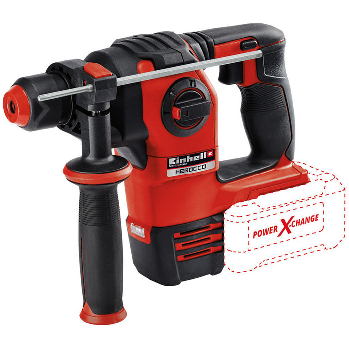 АКУМУЛАТОРЕН БЕЗЧЕТКОВ ПЕРФОРАТОР EINHELL HEROCCO 18 V, 2.20 J, SDS PLUS, БЕЗ БАТЕРИЯ И ЗАРЯДНО, КУФАР